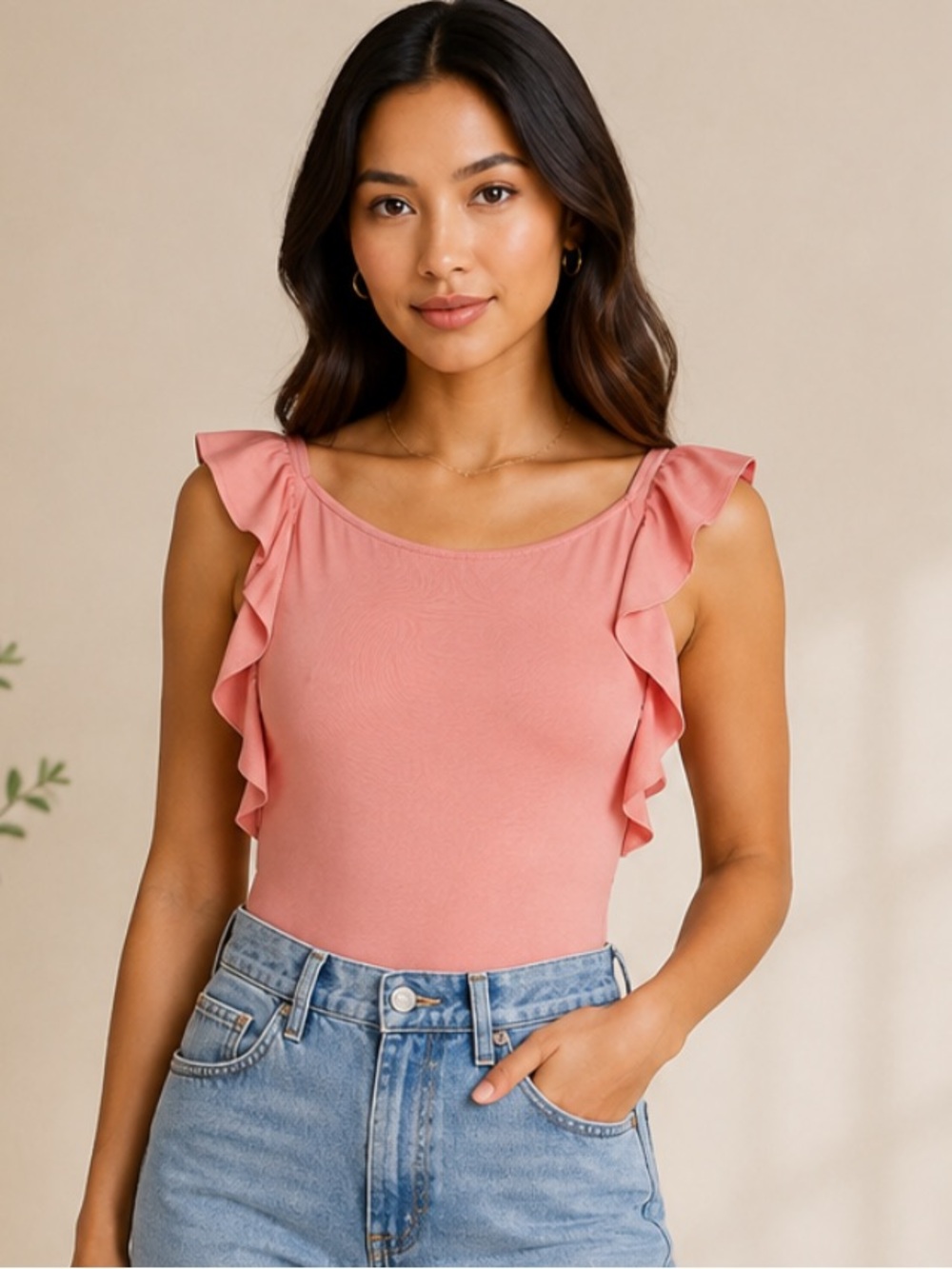 NWT Express Coral Pink Short Sleeve Crewneck Tee